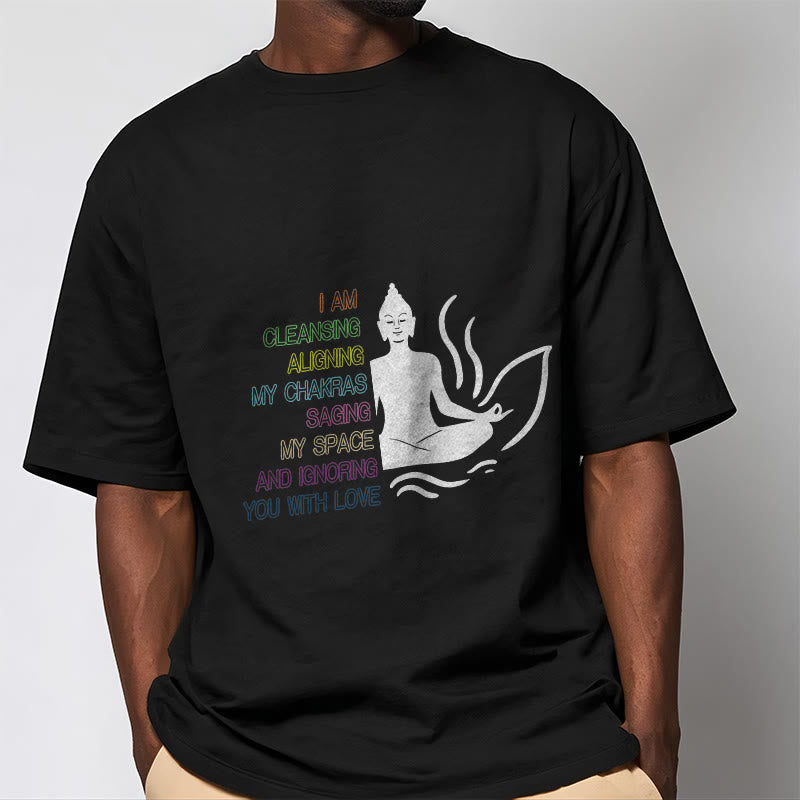 Soft Cotton Unisex Mindful Graphic Meditation T-Shirt