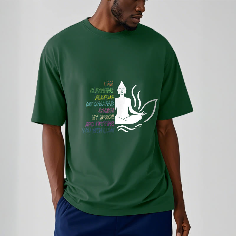 Soft Cotton Unisex Mindful Graphic Meditation T-Shirt