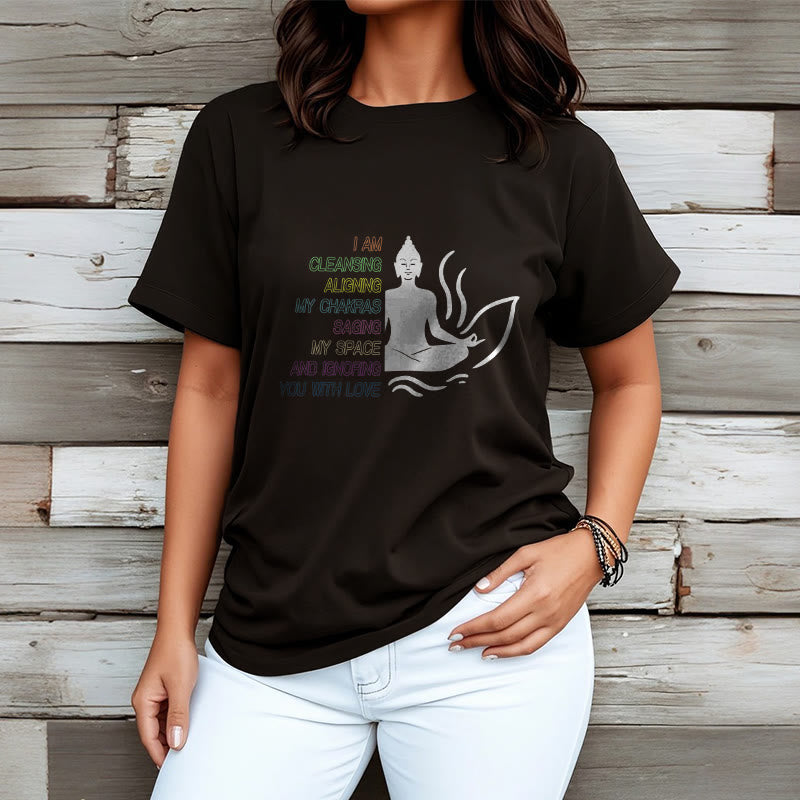 Soft Cotton Unisex Mindful Graphic Meditation T-Shirt
