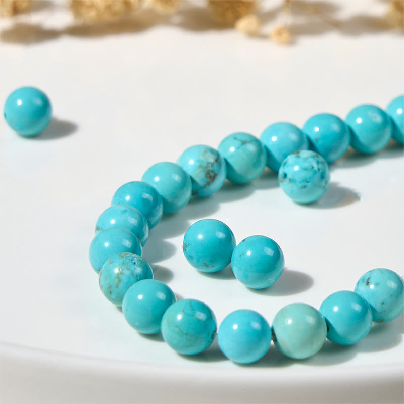 Natural Cat Turquoise Strength Beads Bracelet