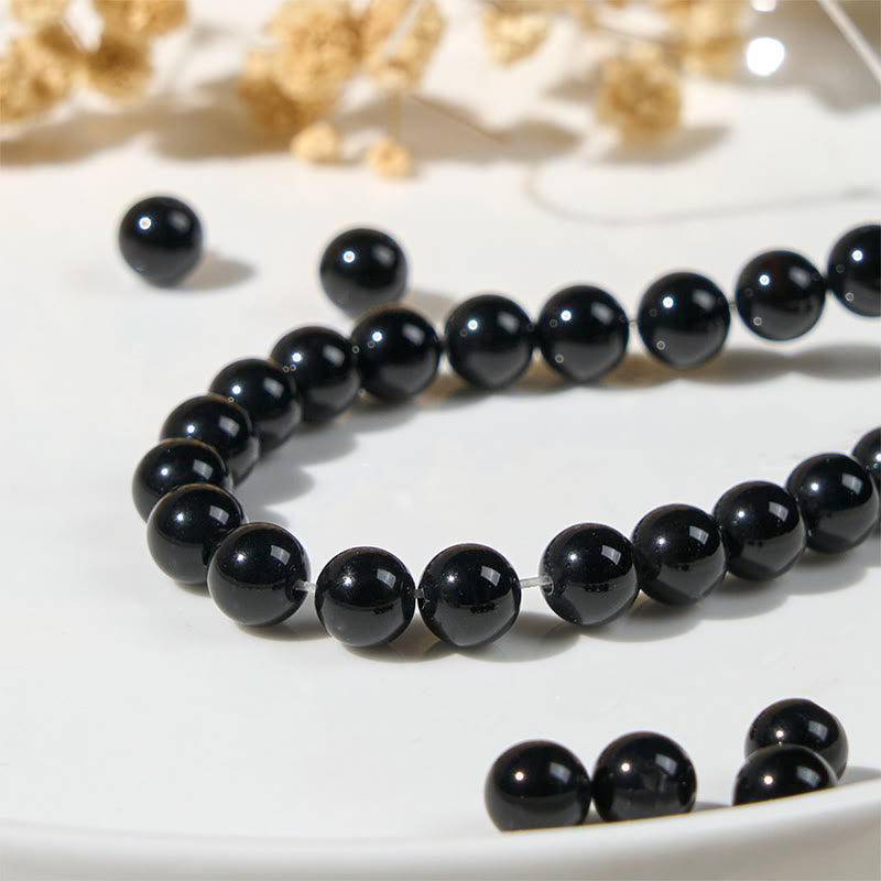 Black Cat Natural Black Onyx Protection Bracelet