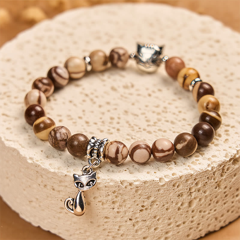 Zebra Jasper Agate Bead Positive Bracelet