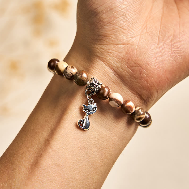 Zebra Jasper Agate Bead Positive Bracelet