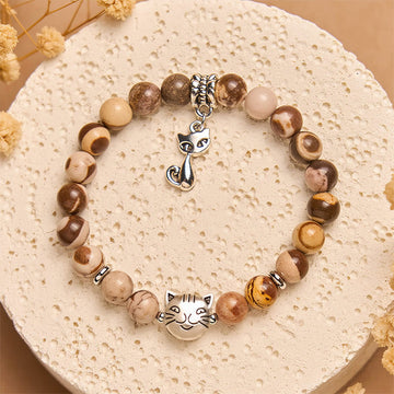 Zebra Jasper Agate Bead Positive Bracelet