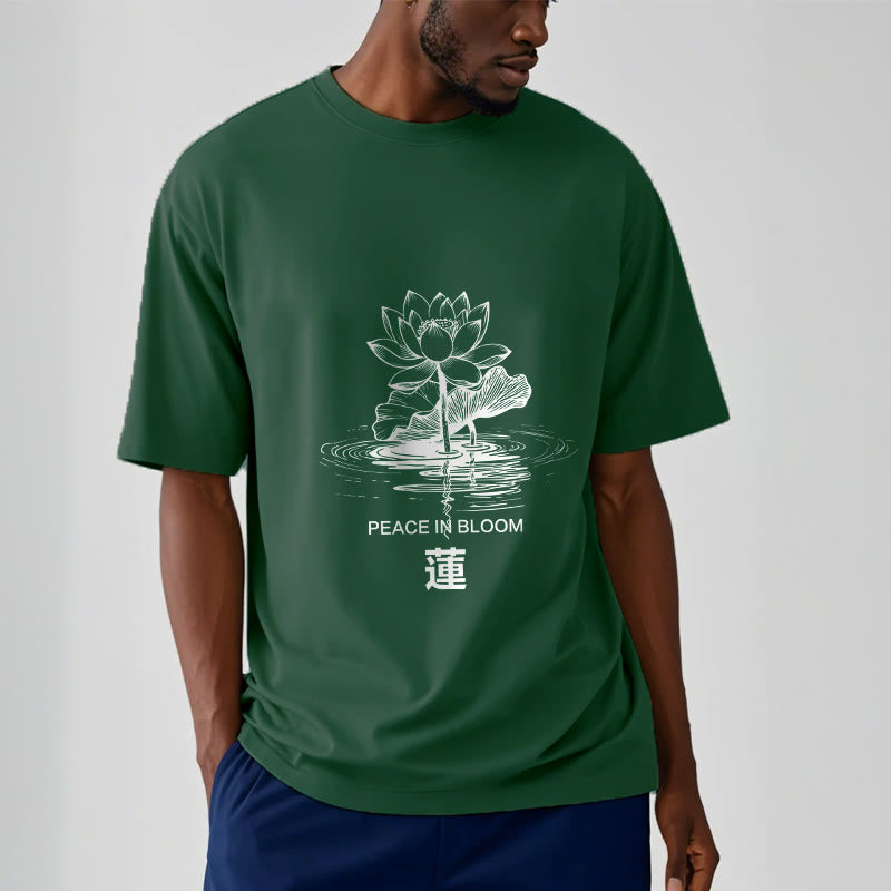 Soft Cotton Lotus Ripple Mindful Graphic Tee