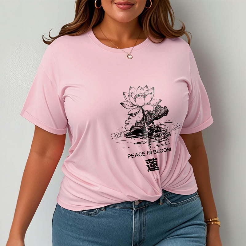 Soft Cotton Lotus Ripple Mindful Graphic Tee