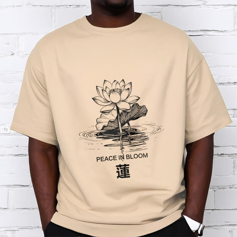 Soft Cotton Lotus Ripple Mindful Graphic Tee