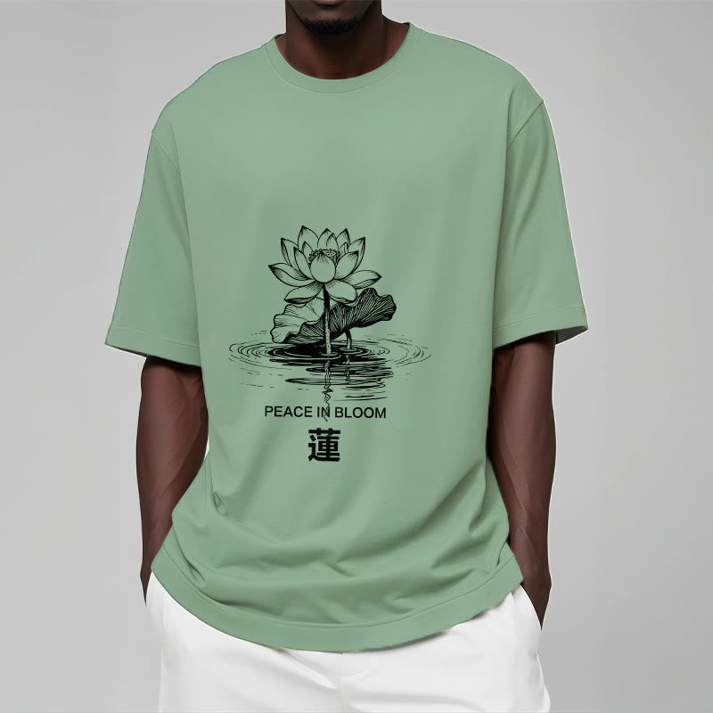 Soft Cotton Lotus Ripple Mindful Graphic Tee