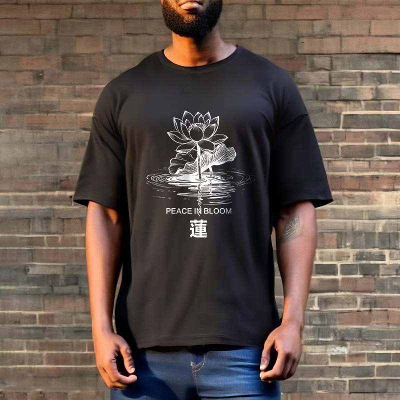 Soft Cotton Lotus Ripple Mindful Graphic Tee