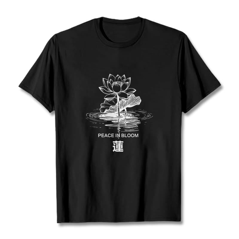 Soft Cotton Lotus Ripple Mindful Graphic Tee
