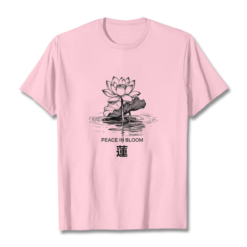 Soft Cotton Lotus Ripple Mindful Graphic Tee