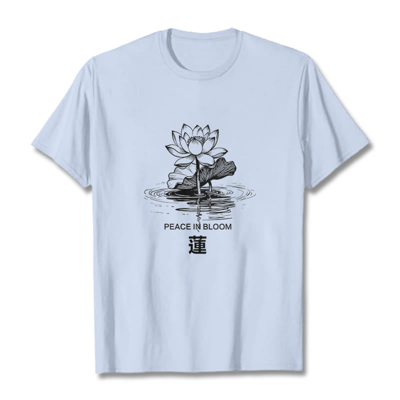 Soft Cotton Lotus Ripple Mindful Graphic Tee