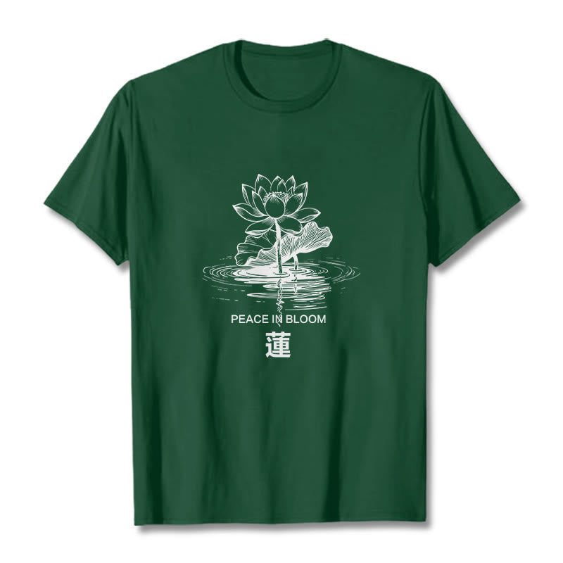 Soft Cotton Lotus Ripple Mindful Graphic Tee