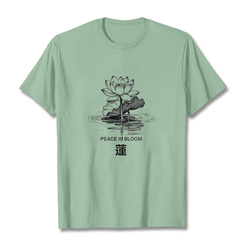 Soft Cotton Lotus Ripple Mindful Graphic Tee