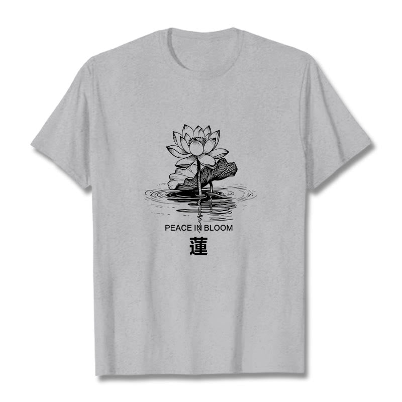 Soft Cotton Lotus Ripple Mindful Graphic Tee