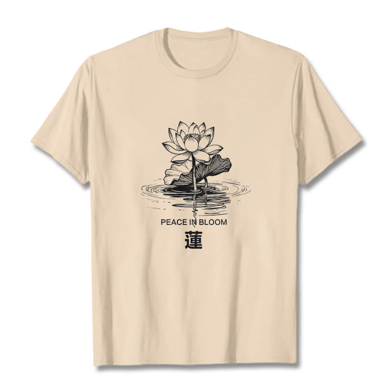 Soft Cotton Lotus Ripple Mindful Graphic Tee