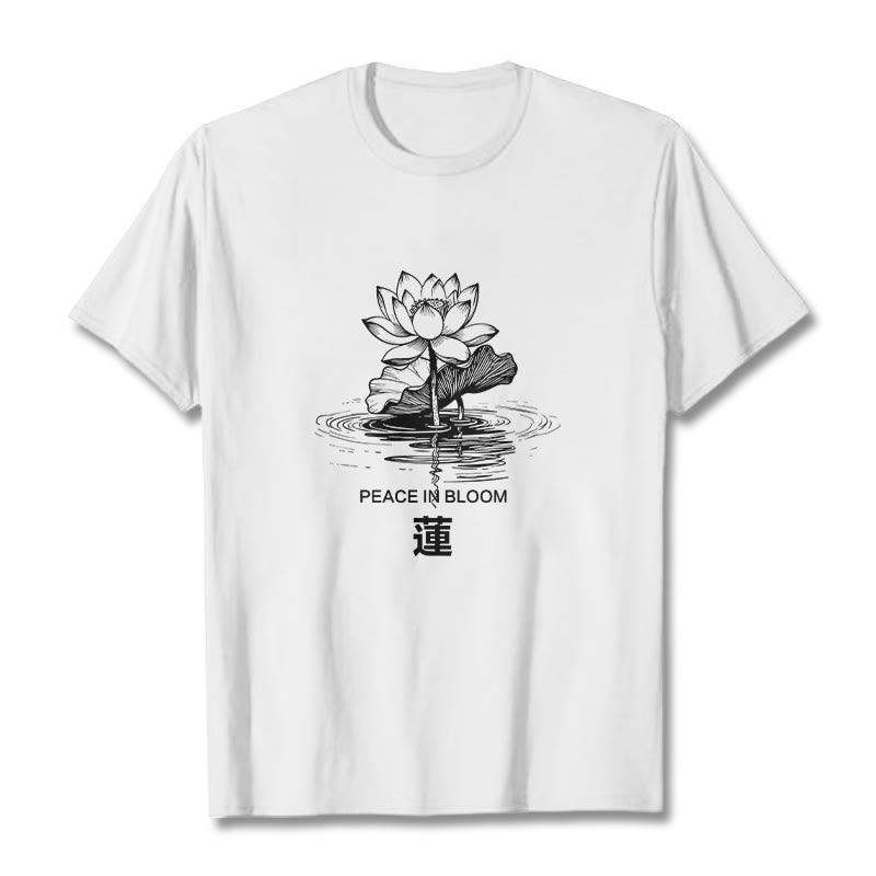 Soft Cotton Lotus Ripple Mindful Graphic Tee