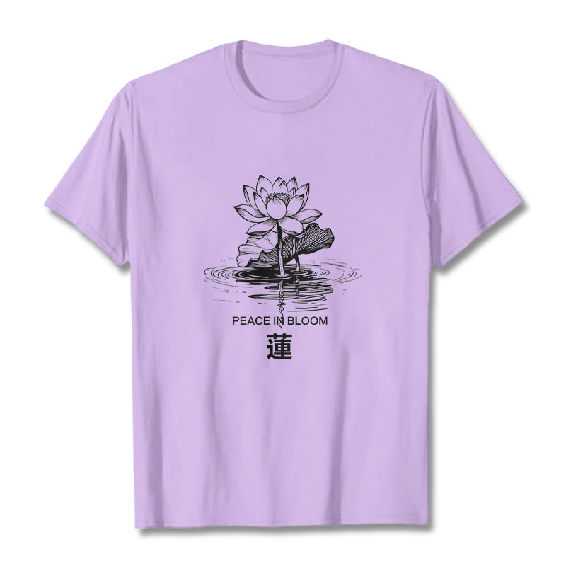 Soft Cotton Lotus Ripple Mindful Graphic Tee