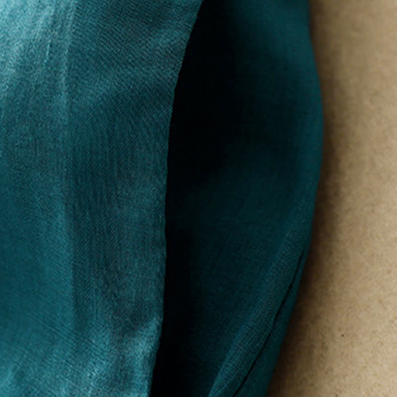 Simple Design Drawstring Cotton Women's Wide Leg Pants With Pockets