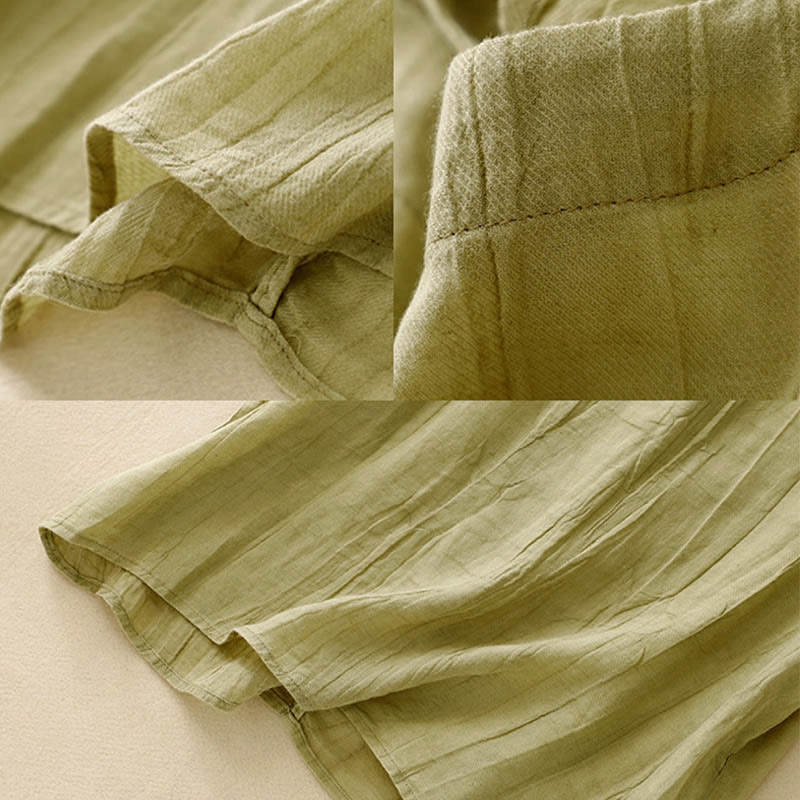 Summer Pure Color Wrinkle Lace-up Sleeveless Vest Women's Waistcoat