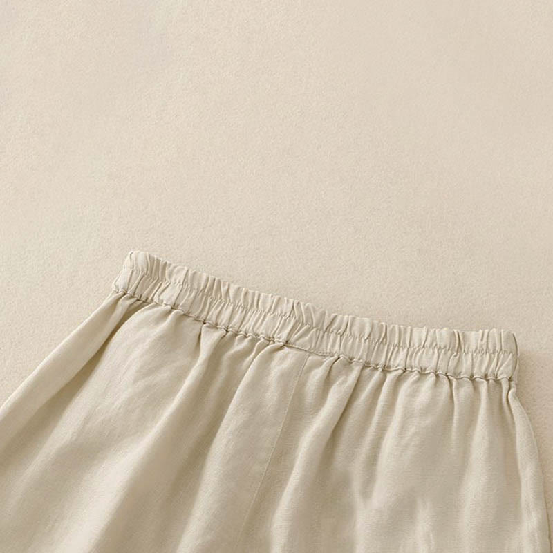 Casual Solid Color Women's Cotton Shorts With Pockets
