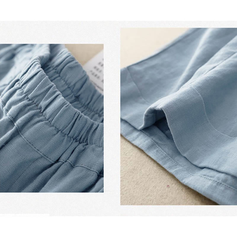 Casual Solid Color Women's Cotton Shorts With Pockets