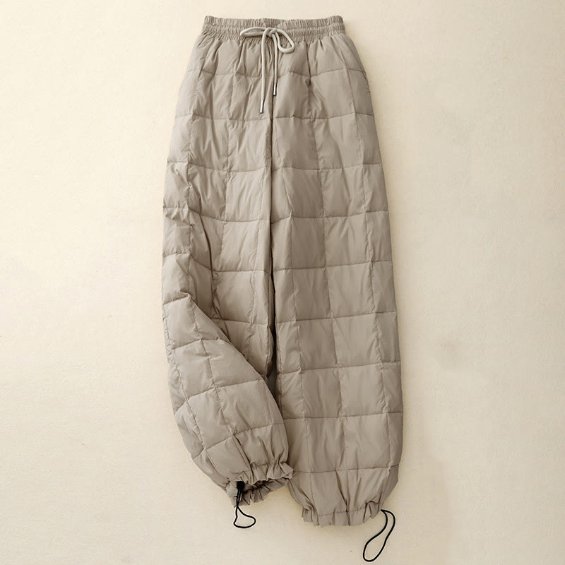 Winter Drawstring Leg Opening Design Women's Cotton Pants With Pockets
