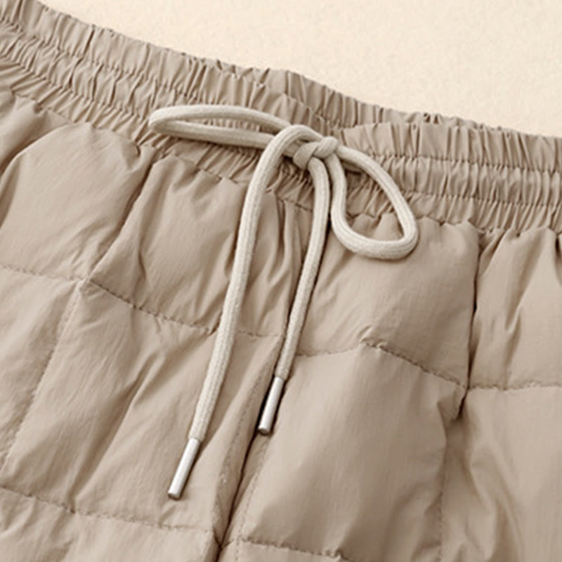 Winter Drawstring Leg Opening Design Women's Cotton Pants With Pockets