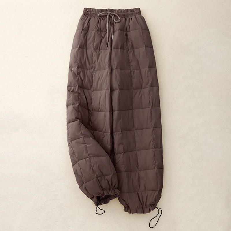 Winter Drawstring Leg Opening Design Women's Cotton Pants With Pockets