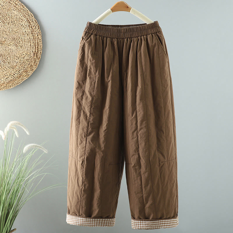 Breathable Cotton High-Waist Straight-Leg Harem Pants