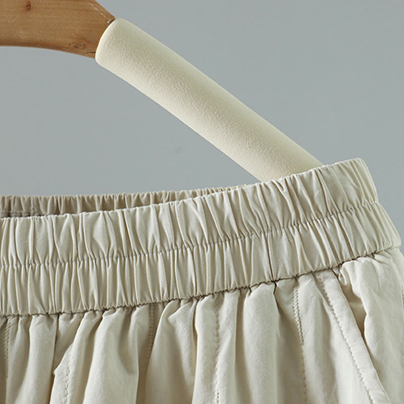 Breathable Cotton High-Waist Straight-Leg Harem Pants