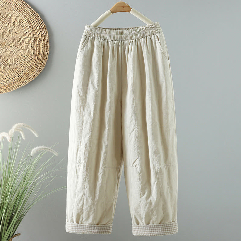 Breathable Cotton High-Waist Straight-Leg Harem Pants