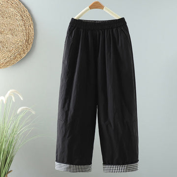 Breathable Cotton High-Waist Straight-Leg Harem Pants