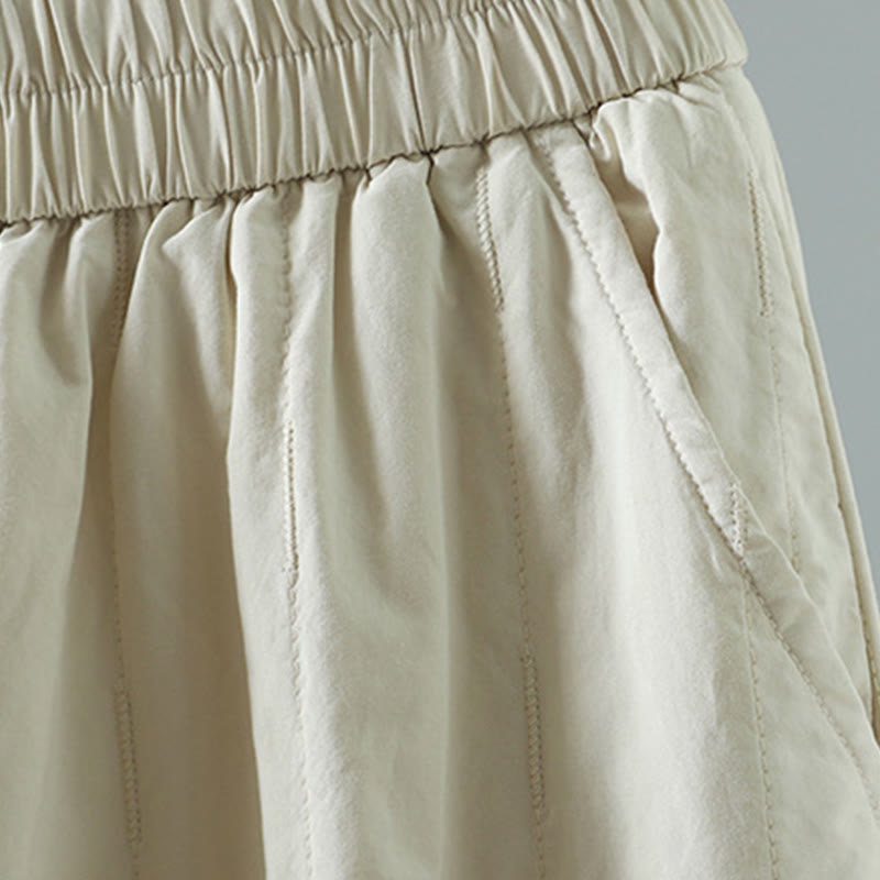 Breathable Cotton High-Waist Straight-Leg Harem Pants