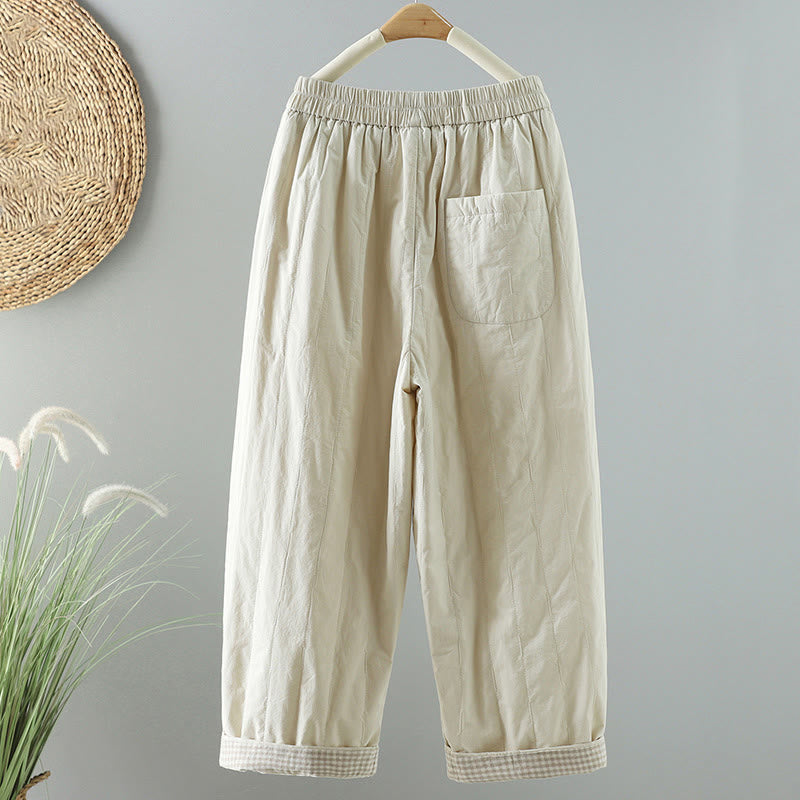 Breathable Cotton High-Waist Straight-Leg Harem Pants