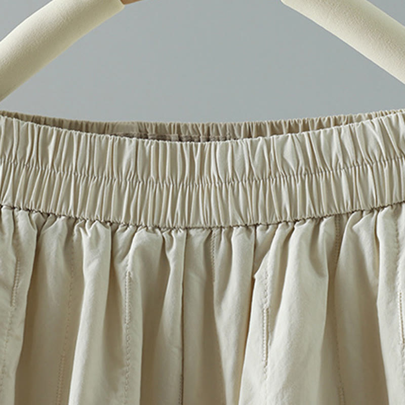 Breathable Cotton High-Waist Straight-Leg Harem Pants