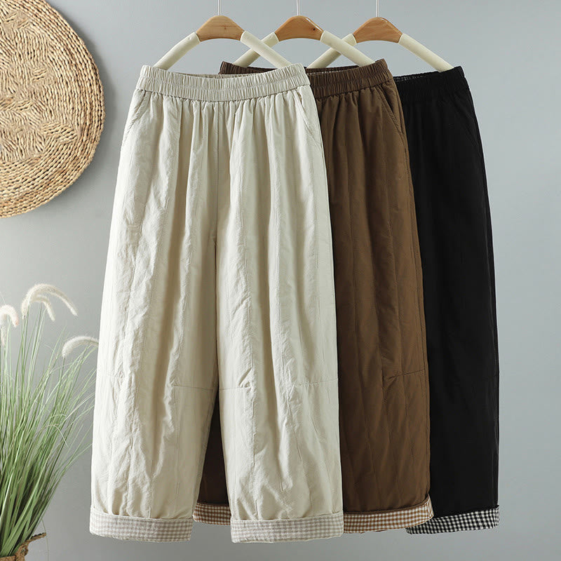 Breathable Cotton High-Waist Straight-Leg Harem Pants
