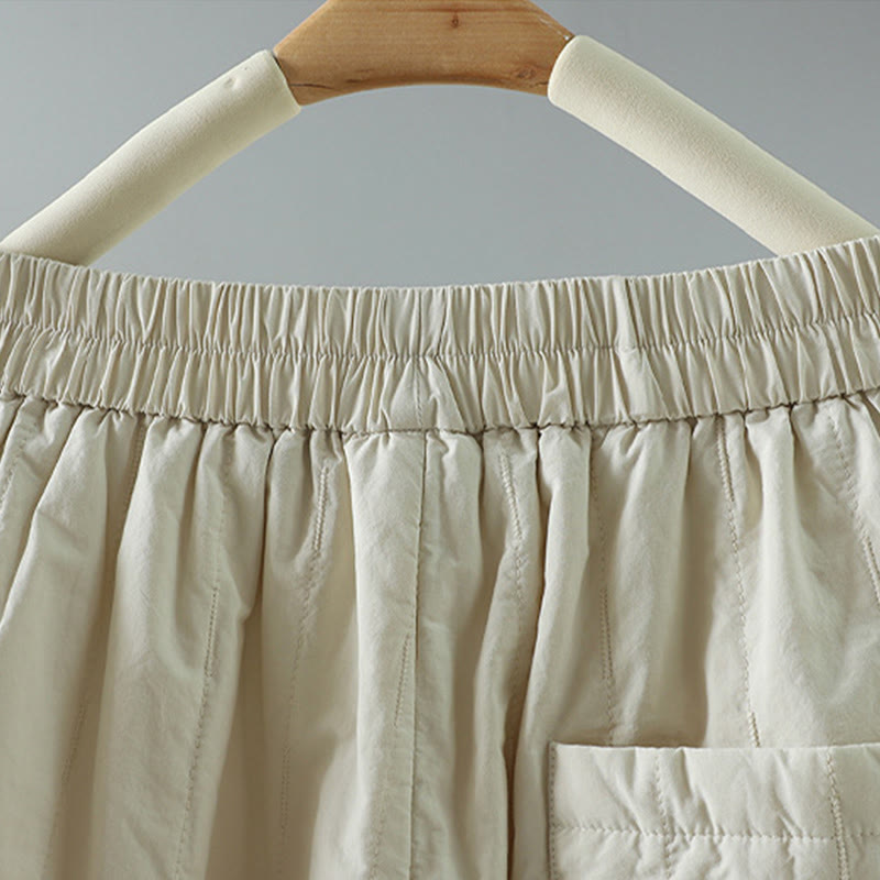 Breathable Cotton High-Waist Straight-Leg Harem Pants