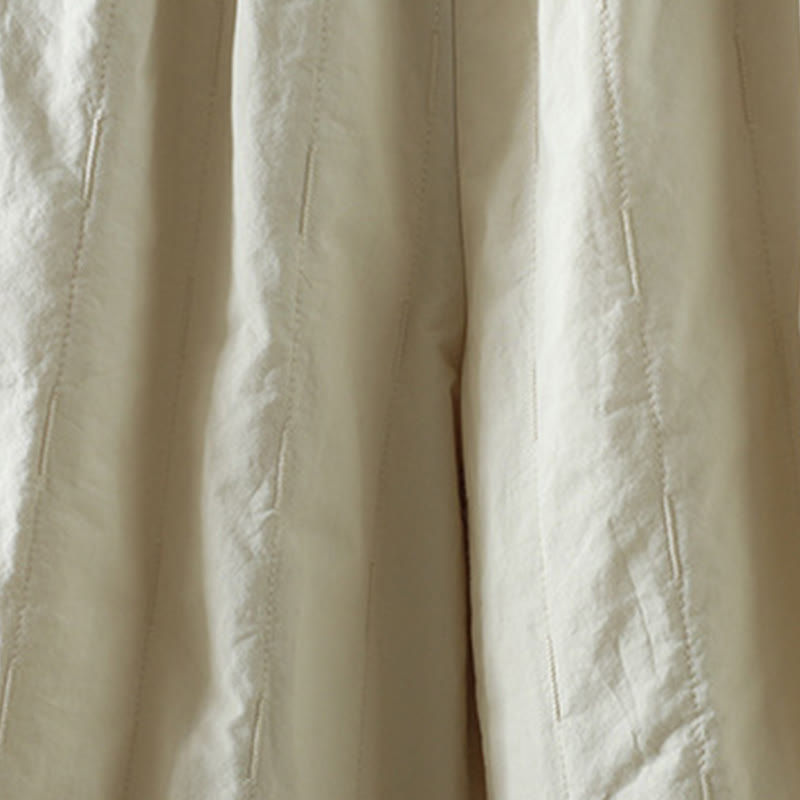 Breathable Cotton High-Waist Straight-Leg Harem Pants