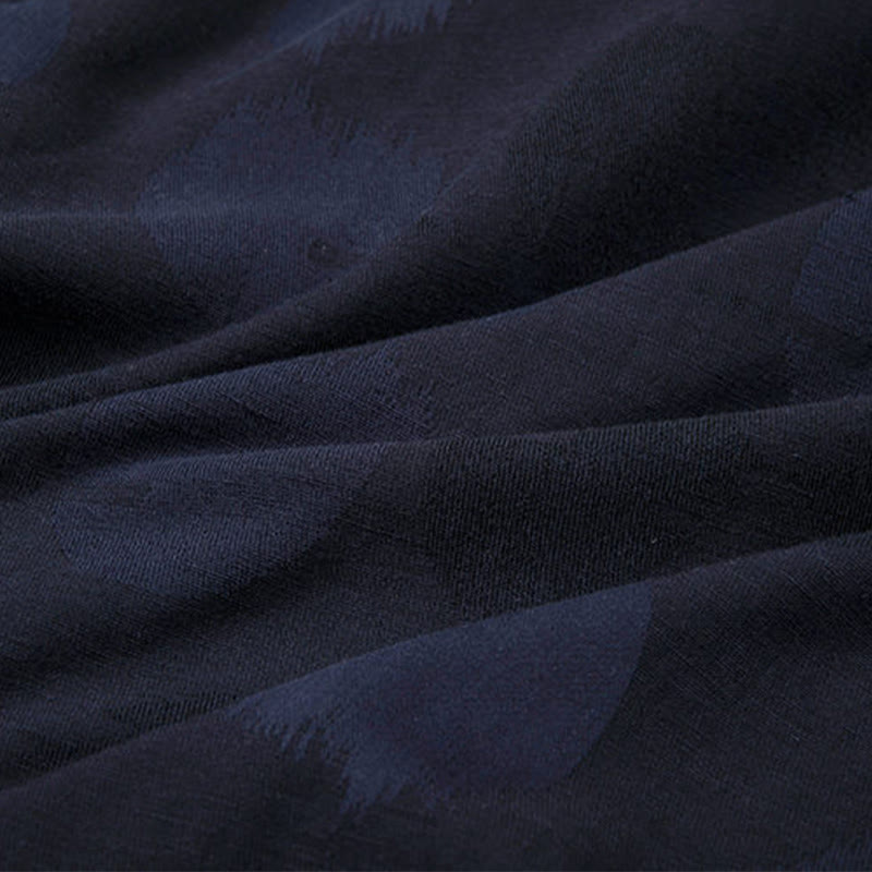 Cotton Linen Fleece-Lined Slim V-Neck Mindful Jacket Shirt