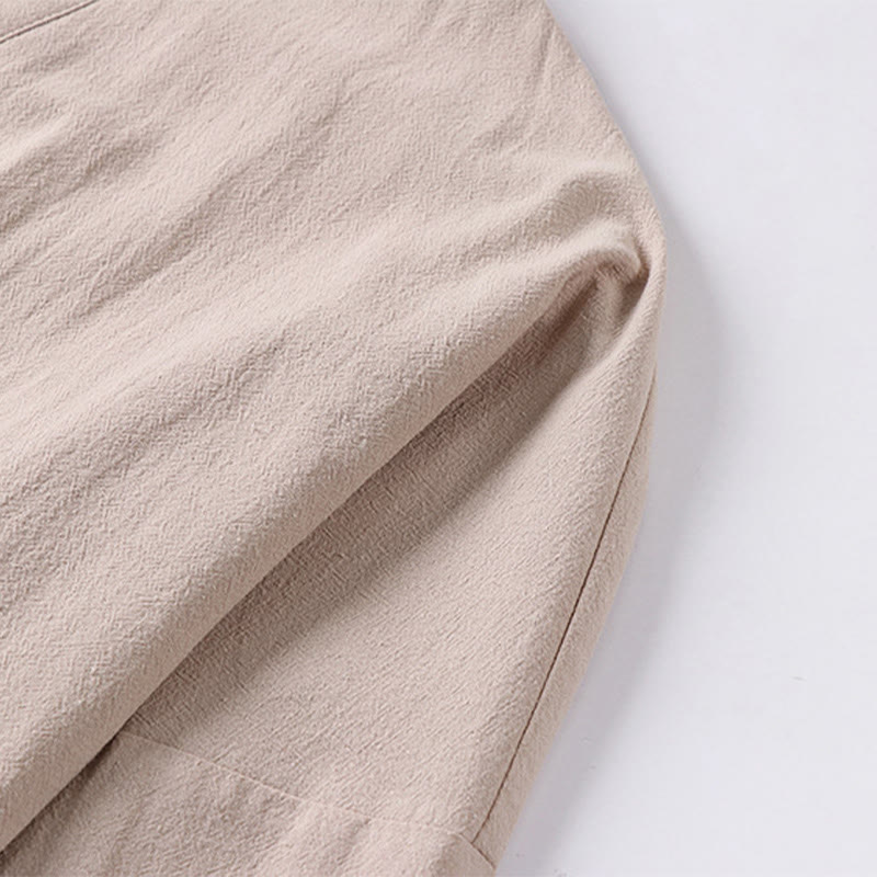 Breathable Cotton Linen Open Front Mindful Layering Kimono Jacket