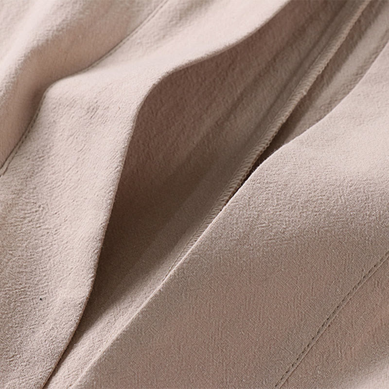 Breathable Cotton Linen Open Front Mindful Layering Kimono Jacket