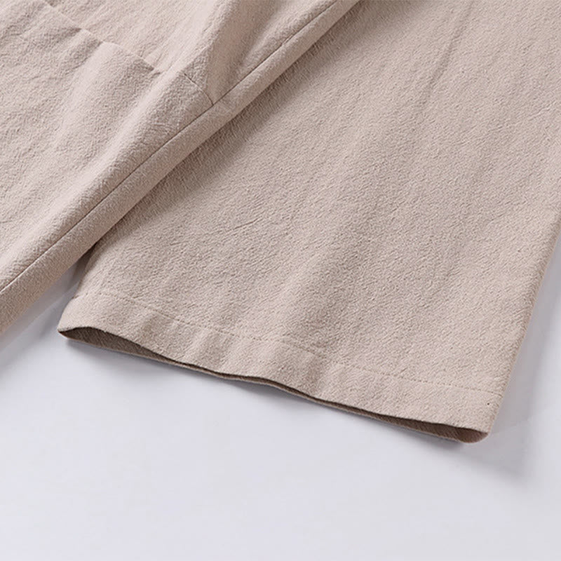 Breathable Cotton Linen Open Front Mindful Layering Kimono Jacket