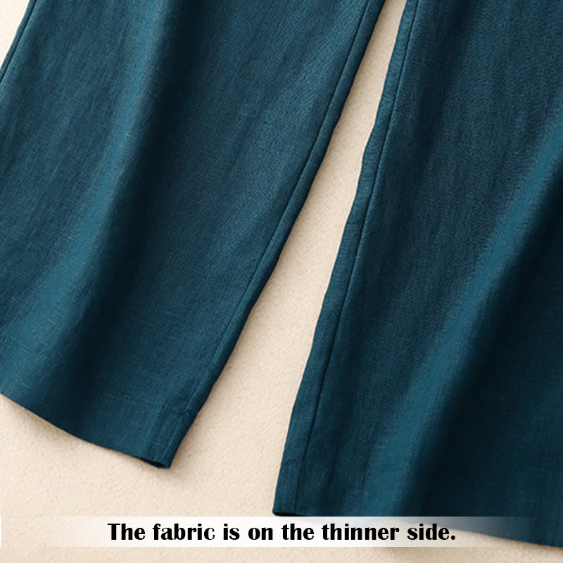 Breathable Linen Wide-Leg Mindful Movement Pants