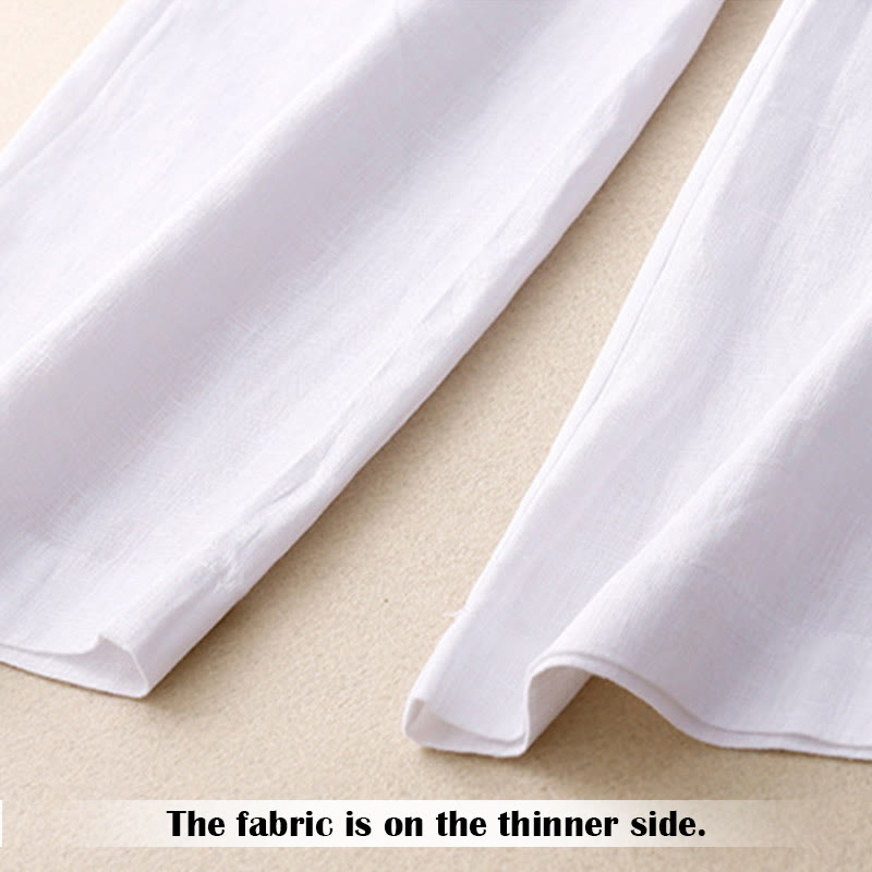Breathable Linen Wide-Leg Mindful Movement Pants