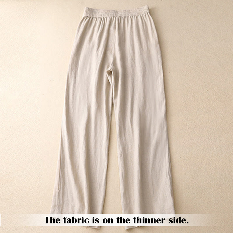 Breathable Linen Wide-Leg Mindful Movement Pants