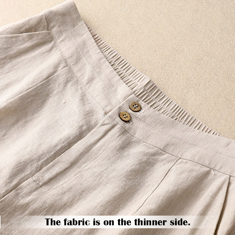 Breathable Linen Wide-Leg Mindful Movement Pants