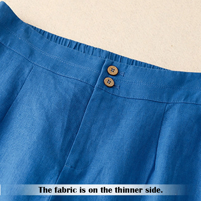 Breathable Linen Wide-Leg Mindful Movement Pants