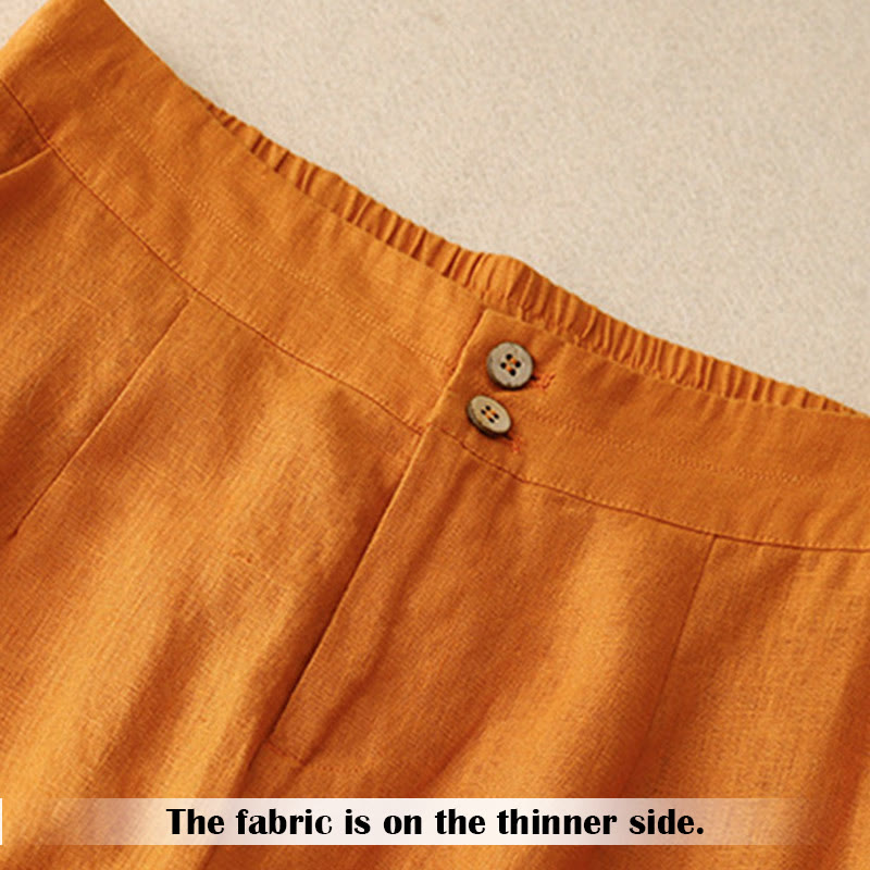 Breathable Linen Wide-Leg Mindful Movement Pants