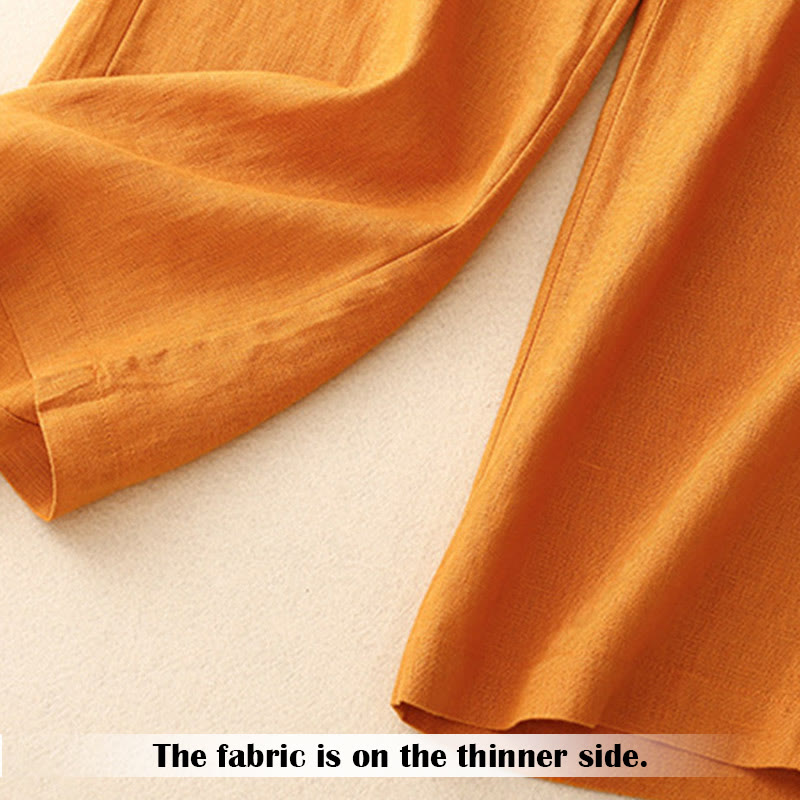 Breathable Linen Wide-Leg Mindful Movement Pants